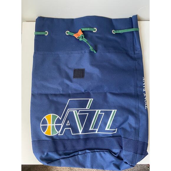 Utah Jazz NBA Zions Bank Promo Cinch Blue Backpack- New - Picture 2 of 6